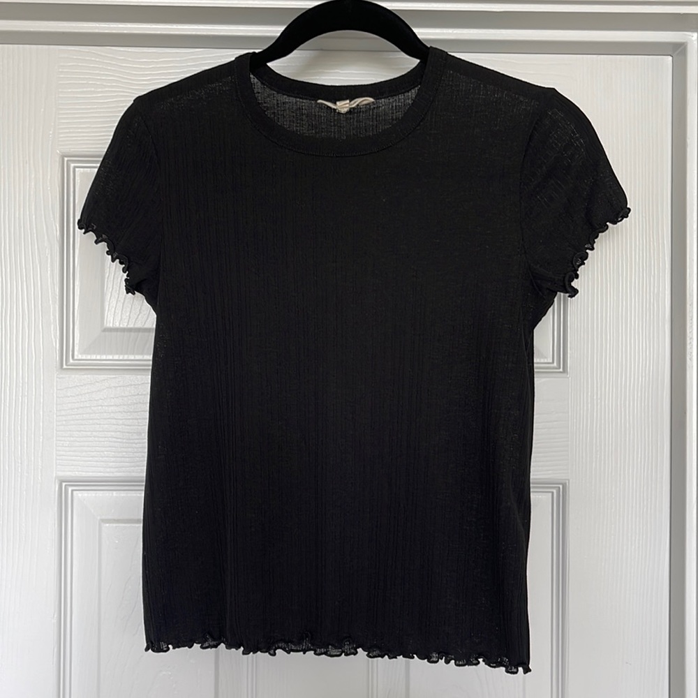 Sheer black top